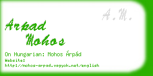 arpad mohos business card